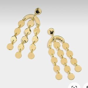 J.Crew gold dangle statement earring